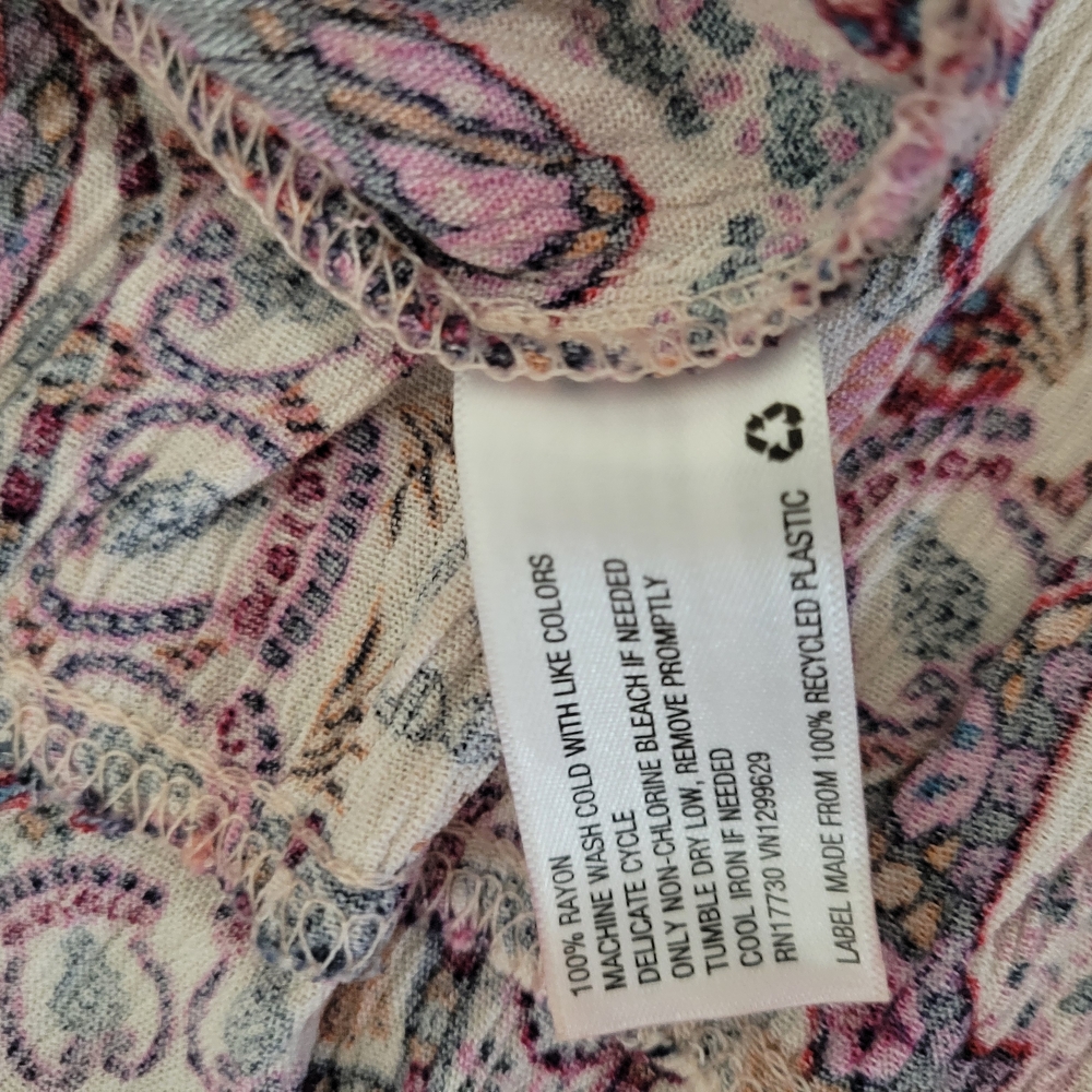Knox Rose Multicolor Babydoll Mini Paisley Dress - Picture 4 of 4